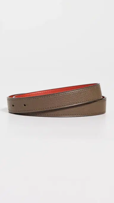 Tory Burch Miller Reversible Belt 1 Wild Mushroom/Warm Fire/Silver S | Thumbnail 4