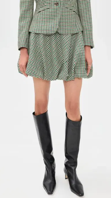 La Ligne Houndstooth Bubble Skirt Cream/Forest 8 | Thumbnail 2 La Ligne Houndstooth Bubble Skirt Cream/Forest 8 | Thumbnail 2