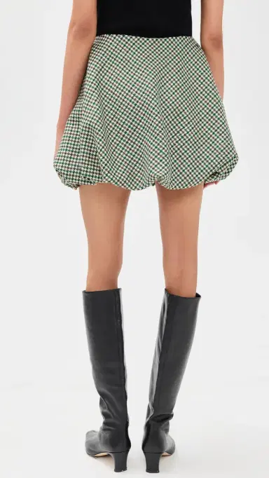 La Ligne Houndstooth Bubble Skirt Cream/Forest 8 | Thumbnail 3 La Ligne Houndstooth Bubble Skirt Cream/Forest 8 | Thumbnail 3