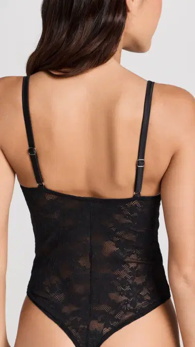Fleur du Mal e Stretch Multifit Lace Thong Bodysuit Black | Thumbnail 3 Fleur du Mal e Stretch Multifit Lace Thong Bodysuit Black | Thumbnail 3