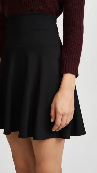 susana monaco High Waisted Flare Skirt Black | Thumbnail 6 susana monaco High Waisted Flare Skirt Black | Thumbnail 6