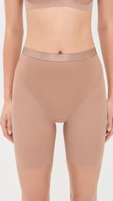 Spanx Mid Thigh Shorts Cafe au Lait | Thumbnail 2 Spanx Mid Thigh Shorts Cafe au Lait | Thumbnail 2