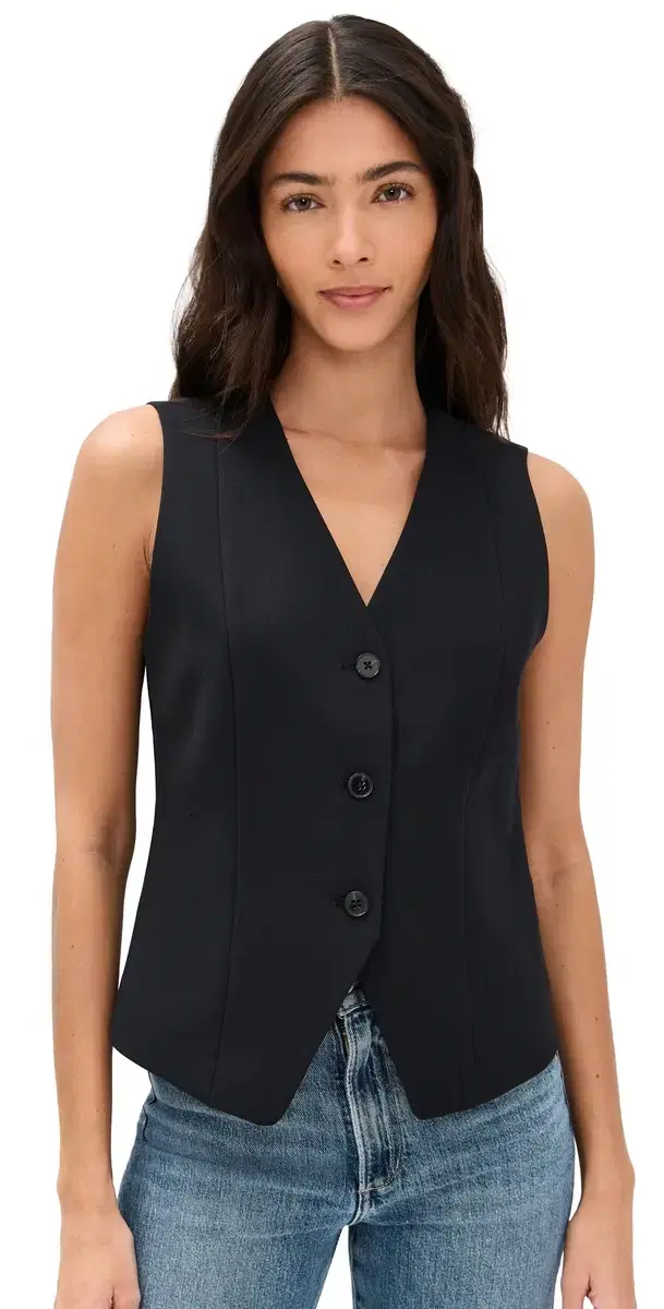 Jacey Neck Vest Black