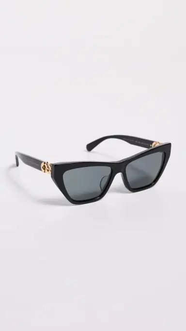 Stella McCartney Falabella Sunglasses Shiny Black/Solid Smoke | Thumbnail 4 Stella McCartney Falabella Sunglasses Shiny Black/Solid Smoke | Thumbnail 4