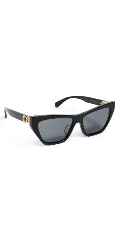 Stella McCartney Falabella Sunglasses Shiny Black/Solid Smoke | Thumbnail 1 Stella McCartney Falabella Sunglasses Shiny Black/Solid Smoke | Thumbnail 1