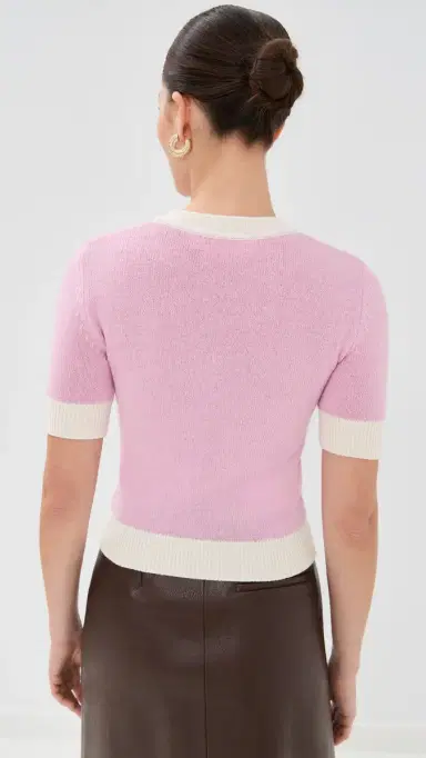 Marni Round Neck Sweater Pink Gummy | Thumbnail 3 Marni Round Neck Sweater Pink Gummy | Thumbnail 3