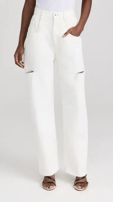 Maison Margiela Denim Jeans with Slash Details Milk | Thumbnail 2 Maison Margiela Denim Jeans with Slash Details Milk | Thumbnail 2
