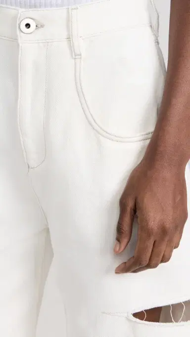Maison Margiela Denim Jeans with Slash Details Milk | Thumbnail 6 Maison Margiela Denim Jeans with Slash Details Milk | Thumbnail 6