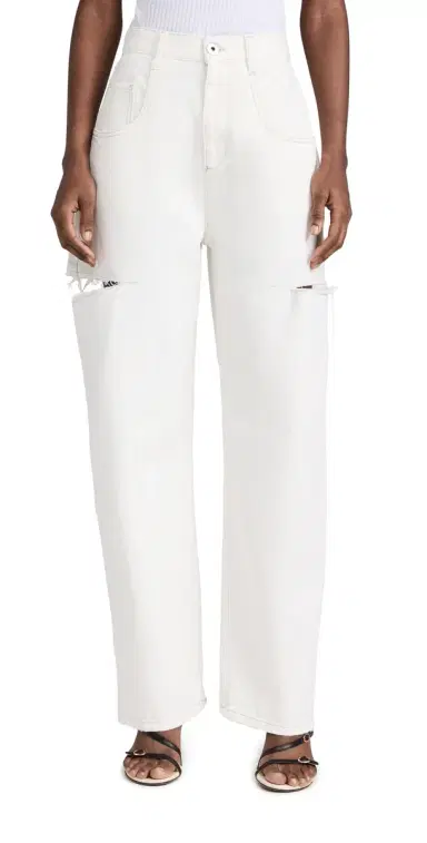 Maison Margiela Denim Jeans with Slash Details Milk | Thumbnail 1 Maison Margiela Denim Jeans with Slash Details Milk | Thumbnail 1