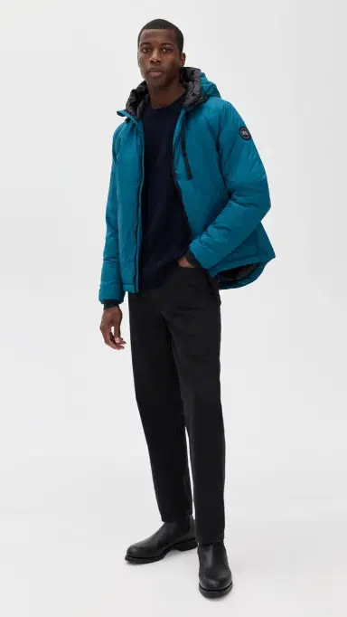Canada Goose Lodge Black Disc Hooded Jacket Guard Blue | Thumbnail 5 Canada Goose Lodge Black Disc Hooded Jacket Guard Blue | Thumbnail 5
