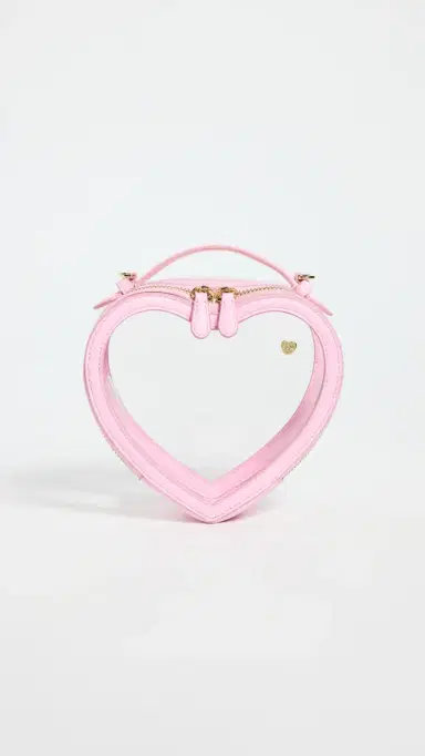 Stoney Clover Lane Clear Heart Crossbody Stadium Bag Clear/Flamingo One Size | Thumbnail 2