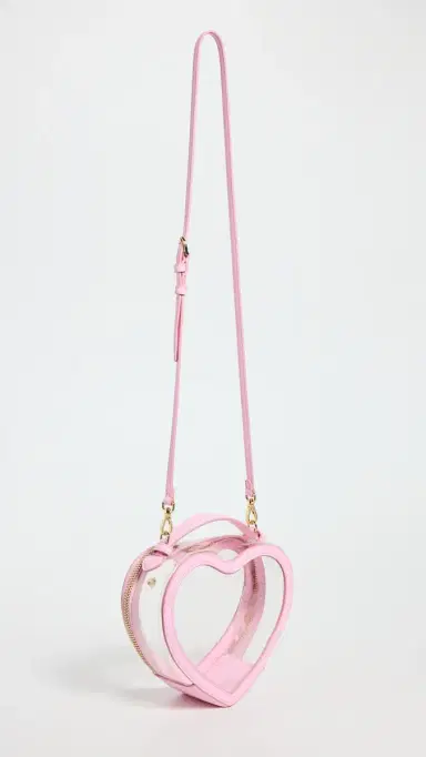 Stoney Clover Lane Clear Heart Crossbody Stadium Bag Clear/Flamingo One Size | Thumbnail 4