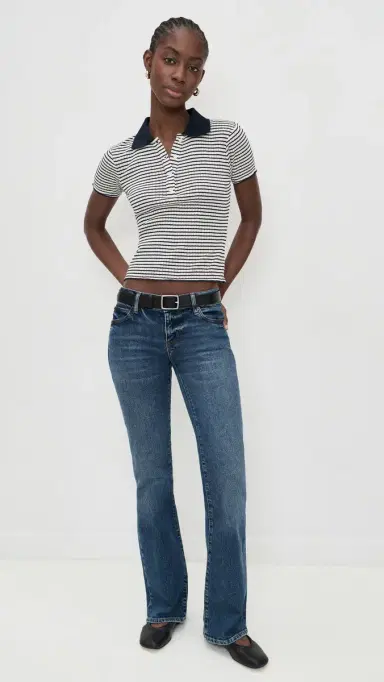 FRAME The Pointelle Polo Navy ulti | Thumbnail 5
