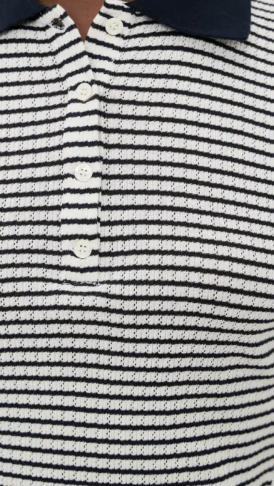 FRAME The Pointelle Polo Navy ulti | Thumbnail 6