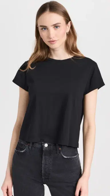 AGOLDE Adine Shunken Tee Black | Thumbnail 2