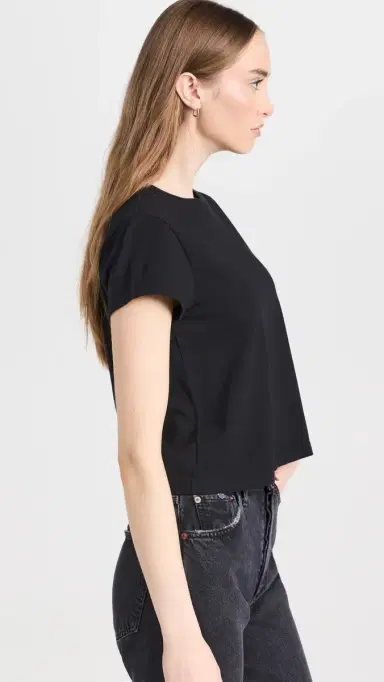 AGOLDE Adine Shunken Tee Black | Thumbnail 4