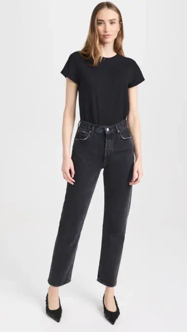 AGOLDE Adine Shunken Tee Black | Thumbnail 5