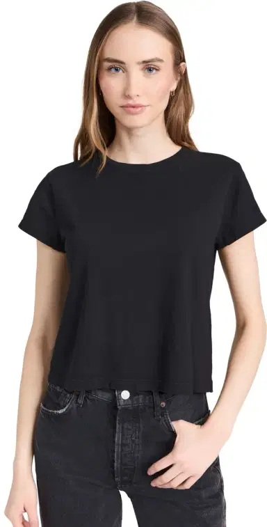 AGOLDE Adine Shunken Tee Black | Thumbnail 1