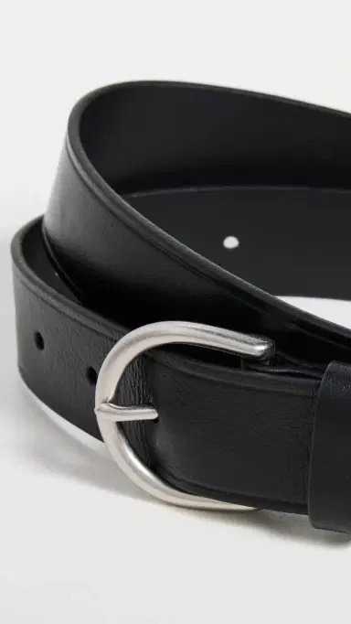 Madewell Medium Perfect Leather Belt Black and ilver | Thumbnail 5