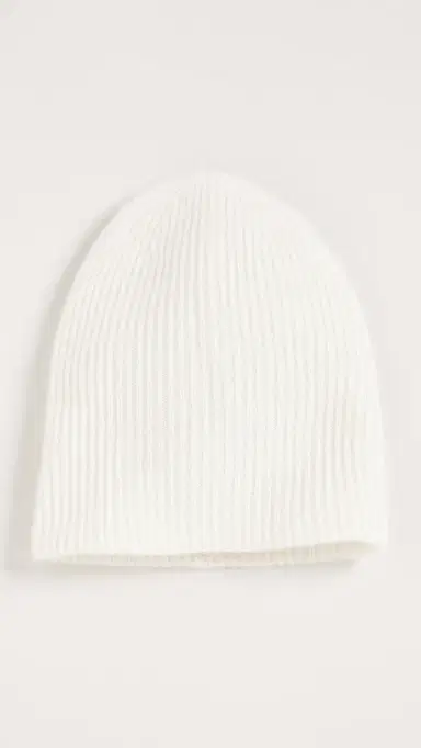 White + Warren Cashmere Plush Rib Beanie Soft White One Size | Thumbnail 2 White + Warren Cashmere Plush Rib Beanie Soft White One Size | Thumbnail 2