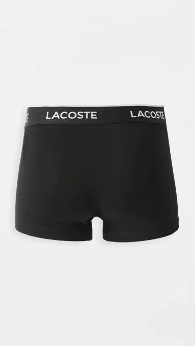 Lacoste Cotton Stretch Jersey Trunks 3 Pack Black M | Thumbnail 3