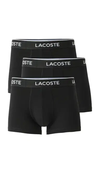 Lacoste Cotton Stretch Jersey Trunks 3 Pack Black M | Thumbnail 5