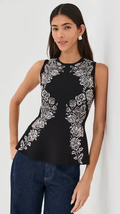 Ulla Johnson Vanna Jacquard Tank Noir | Thumbnail 2