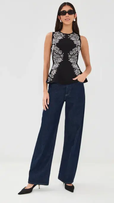 Ulla Johnson Vanna Jacquard Tank Noir | Thumbnail 5