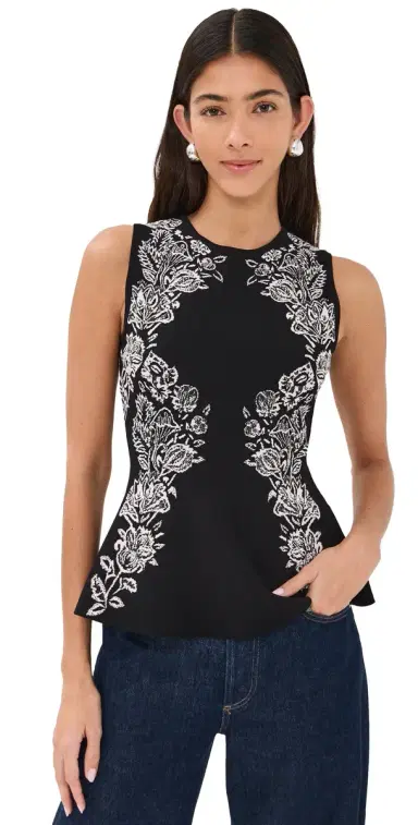 Ulla Johnson Vanna Jacquard Tank Noir | Thumbnail 1
