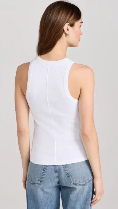 Sold Out NYC The Not So Basic Tank in White White S | Thumbnail 3