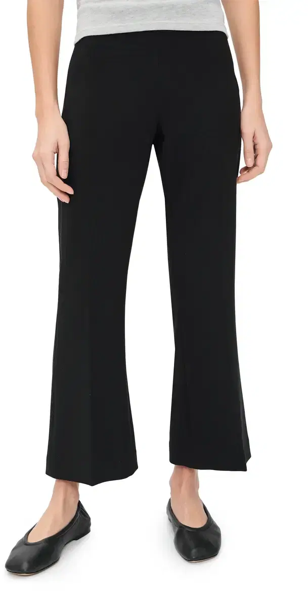 Gaia Cropped Flare Trousers Black