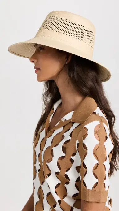 Brixton Lopez Panama Straw Bucket Hat Catalina and | Thumbnail 3 Brixton Lopez Panama Straw Bucket Hat Catalina and | Thumbnail 3