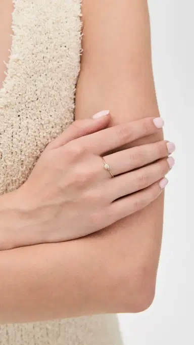 Shashi Solitaire Bezel Ring | Thumbnail 3