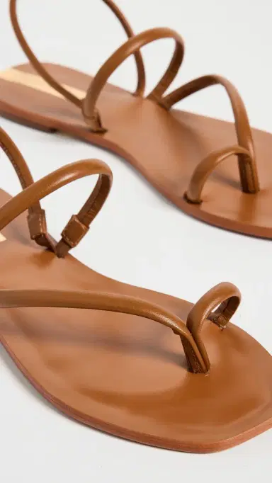 Kaanas Strappy Naked Sandals Tan 5 | Thumbnail 6
