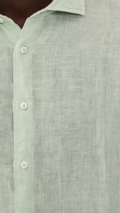 Fedeli Nick Linen Button Down Shirt Pistacchio | Thumbnail 6 Fedeli Nick Linen Button Down Shirt Pistacchio | Thumbnail 6