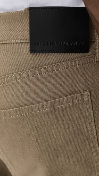 Citizens of Humanity Elijah Stretch Linen Straight Jeans - 32 Sand 29 | Thumbnail 6