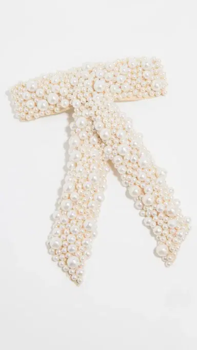 Jennifer Behr Donna Bow Barrette Pearl | Thumbnail 2