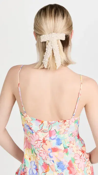 Jennifer Behr Donna Bow Barrette Pearl | Thumbnail 3