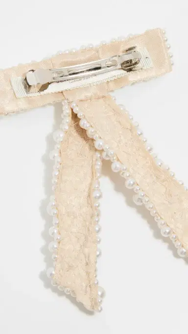 Jennifer Behr Donna Bow Barrette Pearl | Thumbnail 4