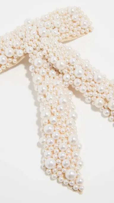 Jennifer Behr Donna Bow Barrette Pearl | Thumbnail 5