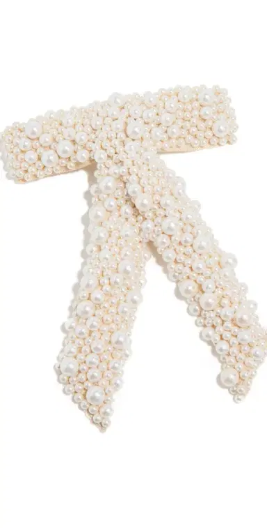Jennifer Behr Donna Bow Barrette Pearl | Thumbnail 1