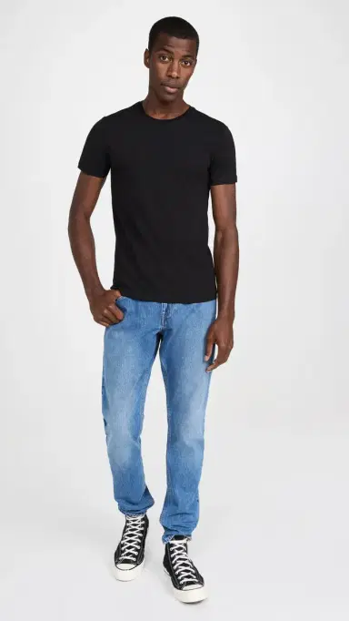 FALKE 2-Pack Cotton Crew Neck Tee Black S | Thumbnail 6 FALKE 2-Pack Cotton Crew Neck Tee Black S | Thumbnail 6