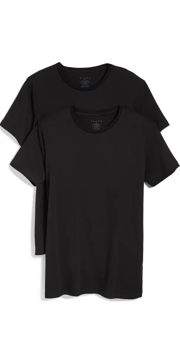 2-Pack Cotton Crew Neck Tee Black