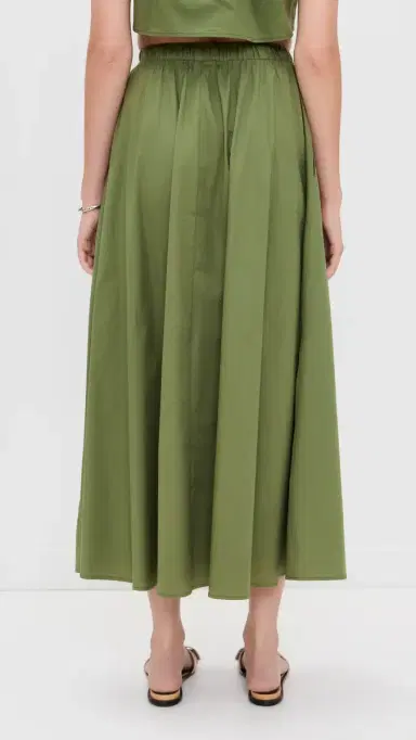 LE BOP Poplin Martha Skirt Olive | Thumbnail 3