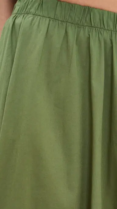 LE BOP Poplin Martha Skirt Olive | Thumbnail 6