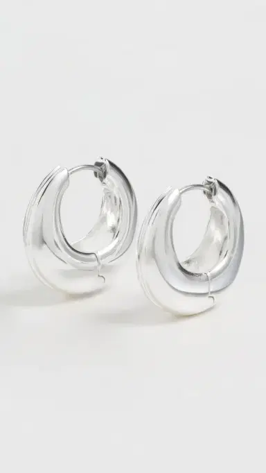Tory Burch Small Pierced Hoop Earrings | Thumbnail 2 Tory Burch Small Pierced Hoop Earrings | Thumbnail 2