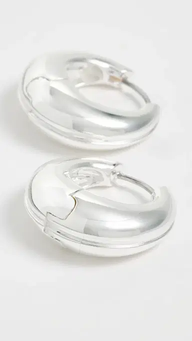 Tory Burch Small Pierced Hoop Earrings | Thumbnail 4 Tory Burch Small Pierced Hoop Earrings | Thumbnail 4