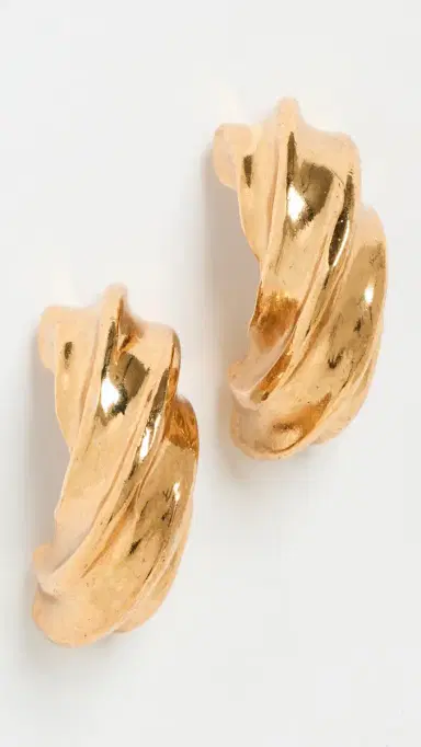 Jennifer Behr Aaryn Hoop Earrings Gold One Size | Thumbnail 4 Jennifer Behr Aaryn Hoop Earrings Gold One Size | Thumbnail 4