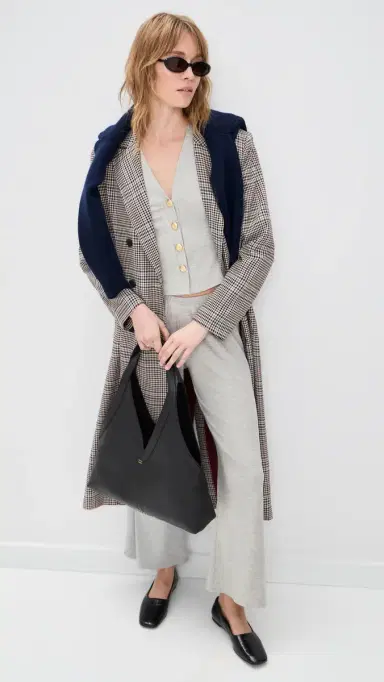 LE BOP Mary Kate Ponte Cardigan Heather Grey | Thumbnail 5 LE BOP Mary Kate Ponte Cardigan Heather Grey | Thumbnail 5