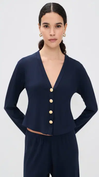 LE BOP Mary Kate Ponte Cardigan Navy M | Thumbnail 2